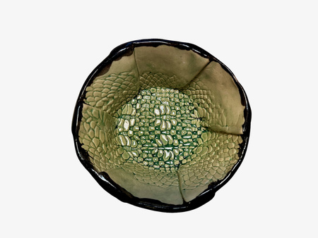 Ręcznie robiona miska do golenia Dragon Ice Stone – ceramika artystyczna handmade