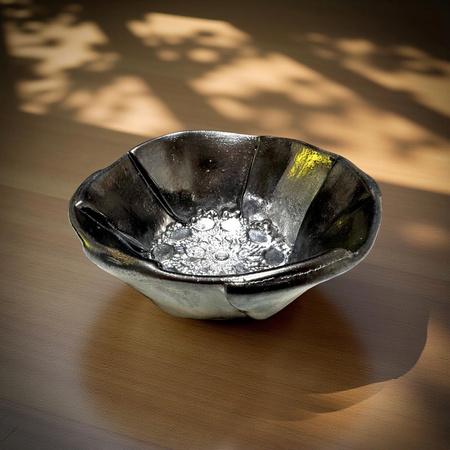 Ręcznie robiona miska do golenia Silver Stone – ceramika artystyczna handmade