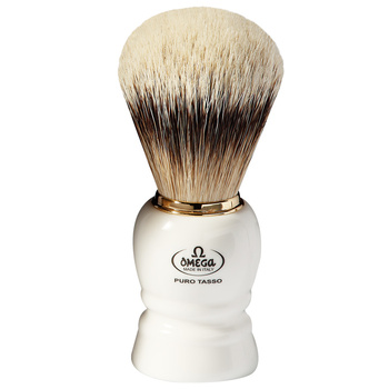 Omega Silver Tip Badger pędzel do golenia