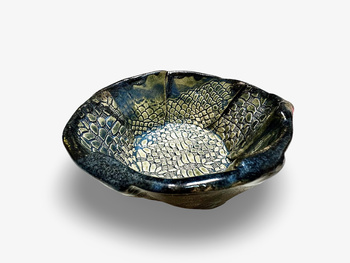 Ręcznie robiona miska do golenia Dragon Midnight – ceramika artystyczna handmade