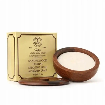 Taylor of Old Bond Street Sandalwood mydło go golenia w drewnianym tyglu 100gr.