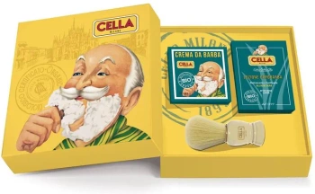 Cella Milano BIO Caja Regalo Afeitado - zestaw: mydło do golenia, woda po goleniu i pędzel